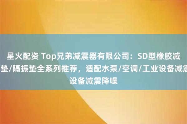 星火配资 Top兄弟减震器有限公司：SD型橡胶减震器/垫/隔振垫全系列推荐，适配水泵/空调/工业设备减震降噪